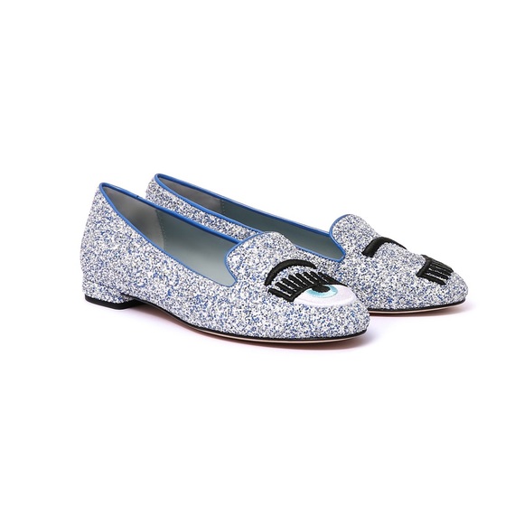 🚫SOLD OUT🚫Flirting ballerinas Glitter Loafers - Silver/ Blue - Picture 2 of 7